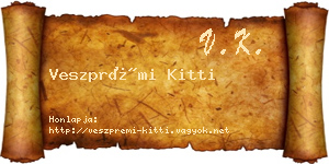 Veszprémi Kitti névjegykártya